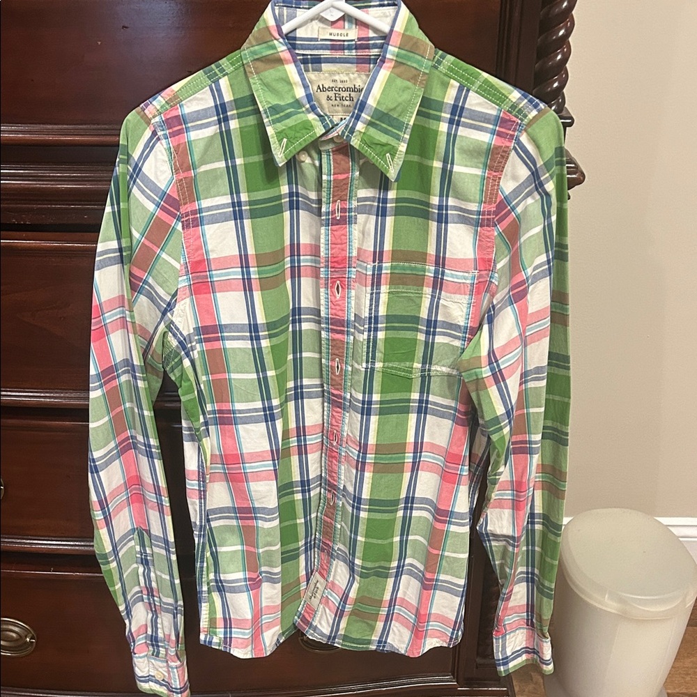 Abercrombie & Fitch Men's Multicolor Plaid Shirt